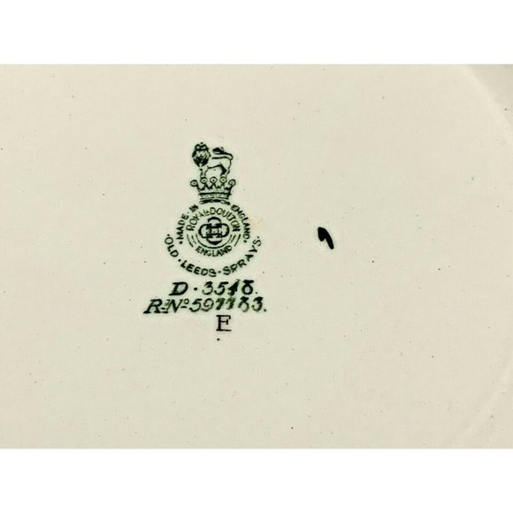 Royal Doulton Old Leeds Sprays 3 Bread & Butter Plates Green Backstamp 6.5" - Picture 5 of 10